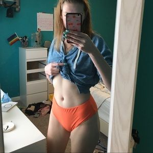 High waisted bikini bottoms